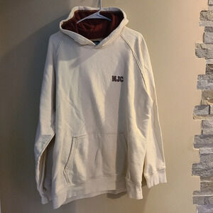 Vintage 90"Nautica jeans co.men's pullover sz.XL Hoodie ivory color
